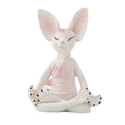 Statue chat bouddha blanc