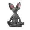 Statue chat bouddha noir