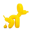 Statue chien moderne jaune