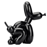 Statue chien moderne noire