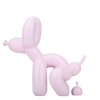 Statue chien moderne rose-claire