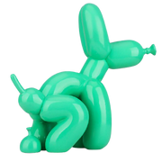 Statue chien moderne verte