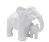 Statue éléphant géométrique blanche
