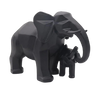 Statue éléphant géométrique noire