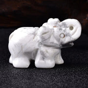 Statue éléphant miniature blanche