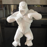 Statue gorille blanc pur