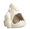 Statue gorille cendrier blanc