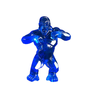 Statue gorille cristal bleu