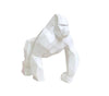 Statue gorille géométrique blanche