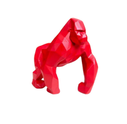 Statue gorille géométrique rouge