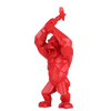 Statue gorille hache rouge