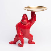 Statue gorille plateau rouge
