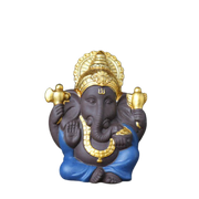 Statue indien éléphant bleu