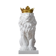 Statue lion blanche