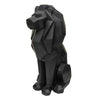 Statue lion géométrique noire