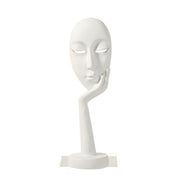 Statue visage femme miniature blanche
