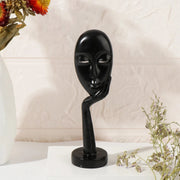 Statue visage femme miniature noire